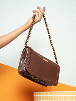 Zouk - Women Multi-Color Kashmir Blooms Aalya Baguette Handbag