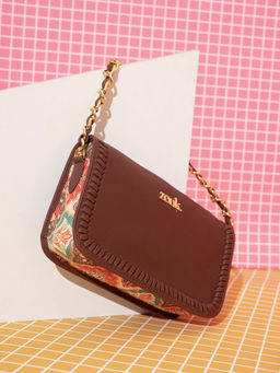 Zouk - Women Multi-Color Mughal Art Aalya Baguette Handbag