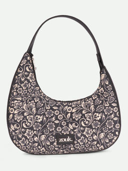 Zouk - Women Black FloMotif Pixi Baguette Handbag