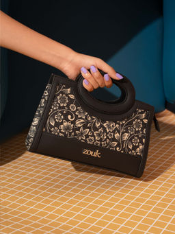 Zouk - Women Black FloMotif Zoe Sling Bag