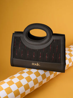 Zouk - Women Black Ikat GreRed Zoe Sling Bag