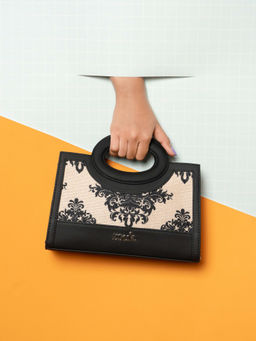 Zouk - Women Beige Mughal Art Zoe Sling Bag