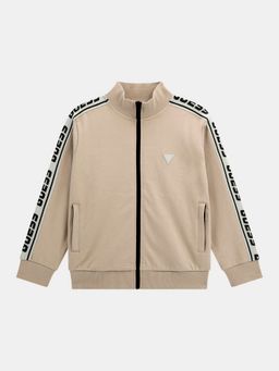 Guess - Beige Cotton Logo Boys Jacket