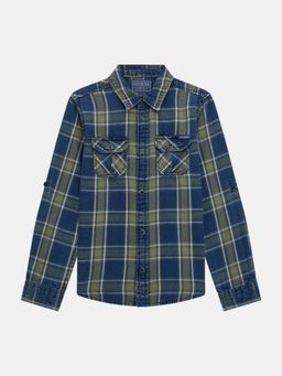 Guess - Multi-Color Cotton Checked Boys Shirt