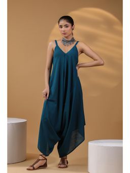 Rain & Rainbow - Women Cotton Shoulder Straps Basic Jumpsuit