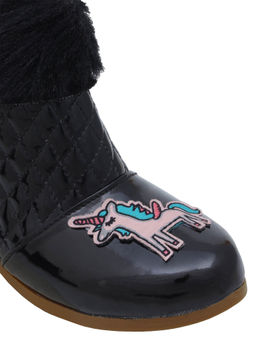 D'chica - Black Solid Boots