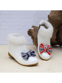 D'chica - White Solid Boots