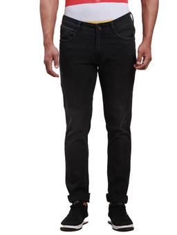 Park Avenue - Super Slim Fit Solid Black Jeans
