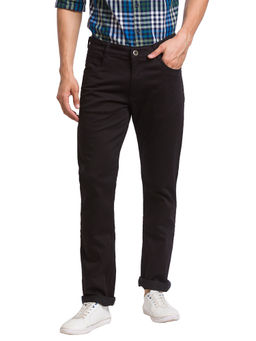 Parx - Slim Fit Solid Brown Jeans