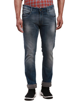 Parx - Slim Fit Solid Green Jeans