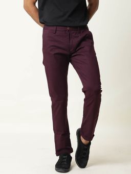 Rare Rabbit - Trews-22 Maroon Casual Trousers