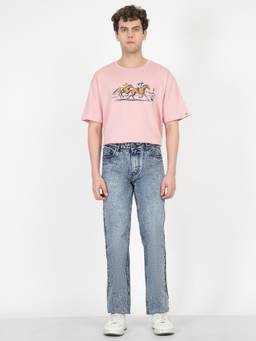Ben Sherman - Men Blue Acid Wash Dark Indigo Acid Wash Regular Fit Jeans