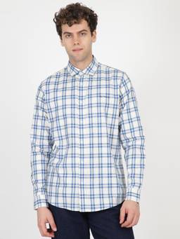 Ben Sherman - Men Blue Glen Check Shirt