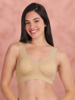 Shyaway - Shyle By Shyaway Skin Ruched with Lace Cami Bra