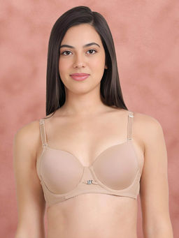 Shyaway - Susie By Shyaway Pearled Nude Padded Wired T-Shirt Bra