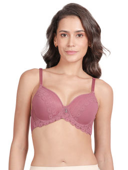 Shyaway - Susie By Shyaway Orchid Pink Shiny Elastic Padded Wired Bra