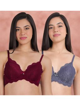 Shyaway - Susie By Shyaway Full Cup Lace Padded Wired Bra (Pack of 2)