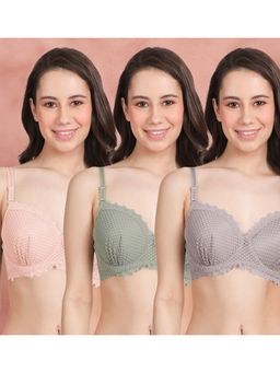 Shyaway - Susie By Shyaway Bottom Gathers Padded Wired Bra (Pack of 3)