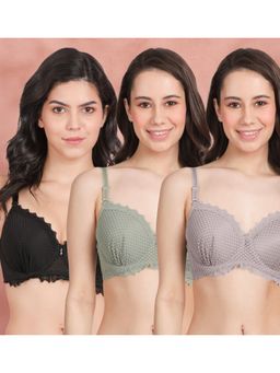 Shyaway - Susie By Shyaway Bottom Gathers Padded Wired Bra (Pack of 3)