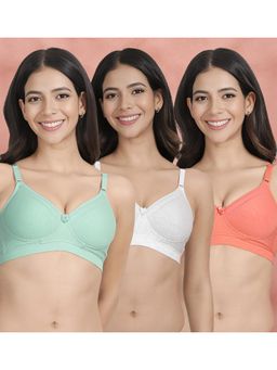 Shyaway - Susie By Shyaway Padded Contrast Neckline Everyday Bra (Pack of 3)
