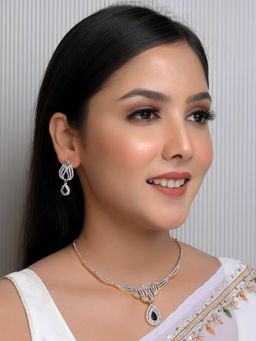 AG'S - Alvina Blue Sapphire American Diamond Set