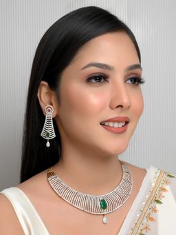 AG'S - Faiza Green American Diamond Set