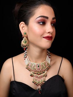 AG'S - Sanchari Multi-Color Jadau Necklace Set