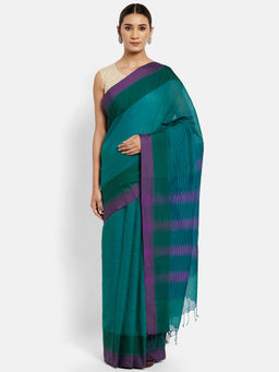 Fabindia - Cotton Solid Women Sari without Blouse