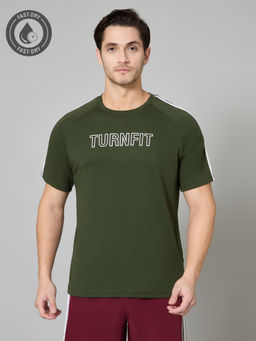 TURNFIT - Emerald Green Dry Fit Sports T-Shirt for Men
