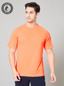 TURNFIT - Neon Orange Round Neck Regular Fit T-Shirt for Men