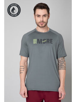 TURNFIT - Dark Grey Moisture Absorbing Half Sleeve T-Shirt for Men