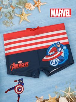 Yellow Bee - Polyester Boys Marvel Captain America Swim Shorts