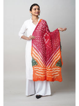 Unnati Silks - Multi Bandhani Soft Silk Dupatta-UDS5644
