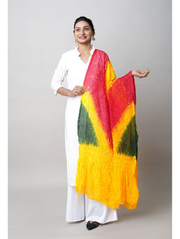Unnati Silks - Multi Bandhani Soft Silk Dupatta-UDS5645