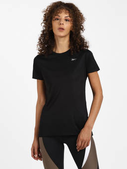 Reebok - Re Basic Ss Tee Black Running T-Shirts