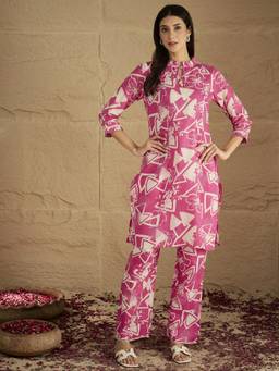 Gahan - Women Graceful Pink Co-Ord Set
