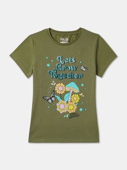 R&B - Graphic Regular Girls Green T-Shirt