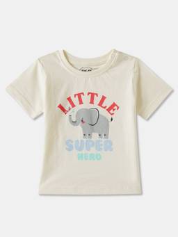 R&B - Graphic Regular Boys White T-shirt
