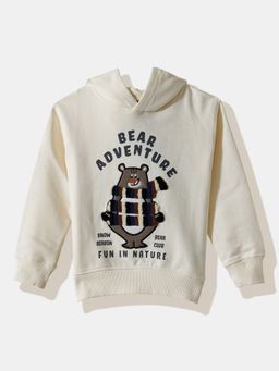 R&B - Applique Relaxed Boys Off White Hoodie