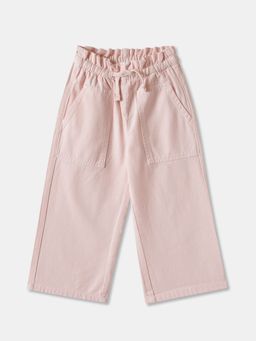 R&B - Solid Wide Girls Pink Pant