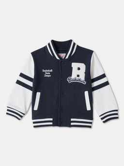 R&B - Graphic Regular Boys Navy Blue Jacket