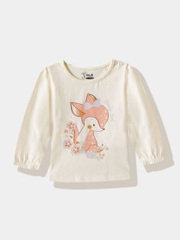 R&B - Graphic Regular Girls Beige T-Shirt