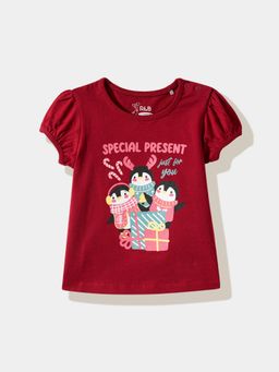 R&B - Graphic Regular Girls Red T-Shirt