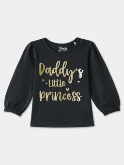 R&B - Graphic Regular Girls Black T-shirt