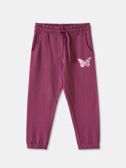 R&B - Solid Regular Girls Purple Joggers