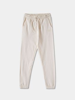 R&B - Solid Regular Girls Cream Joggers