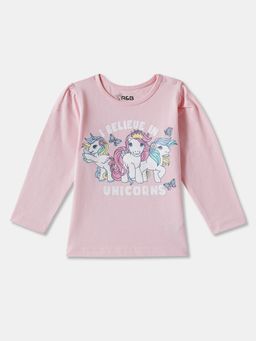 R&B - Graphic Regular Girls Pink T-Shirt