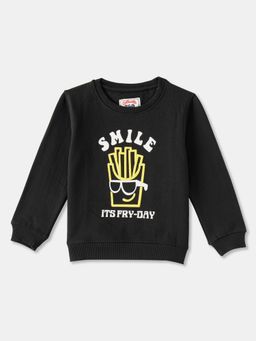 R&B - Graphic Relaxed Boys Black Sweatshirt