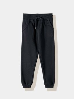 R&B - Solid Tapered Boys Black Joggers
