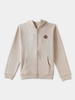 R&B - Solid Regular Boys Beige Hoodie